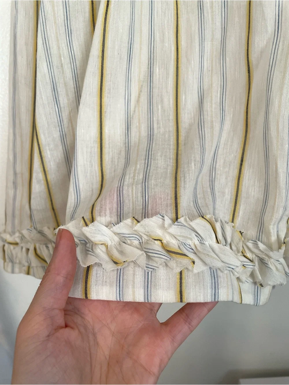 J. Crew Sylvan Striped Halter Midi Dress Linen Cotton Blend Ruffle size 2